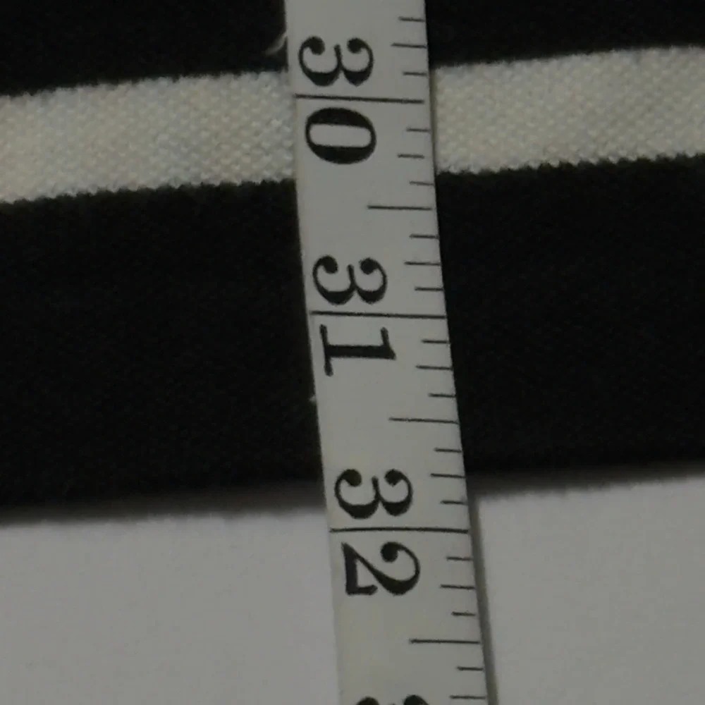 Polo Ralph Lauren Black & White Striped Mesh Men's‎ L Polo Shirt